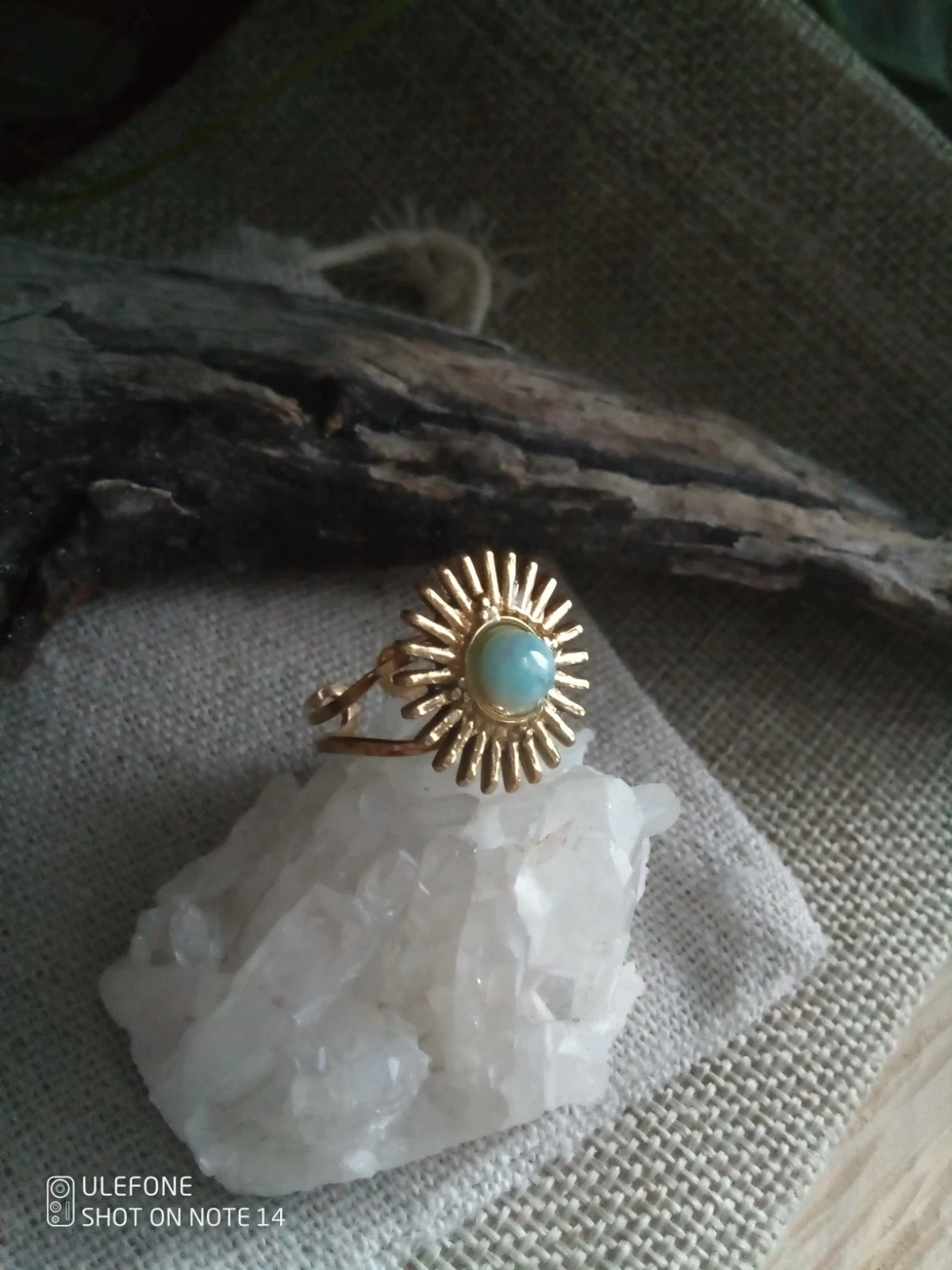 Bague soleil pierre de larimar – photo 2